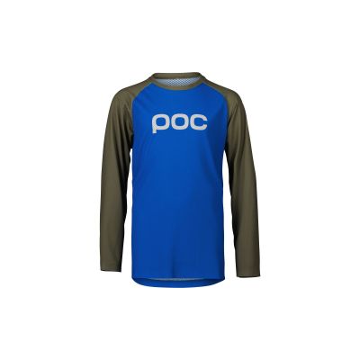 Koszulka rowerowa POC Y's Essential MTB LS Jersey niebiesko zielony