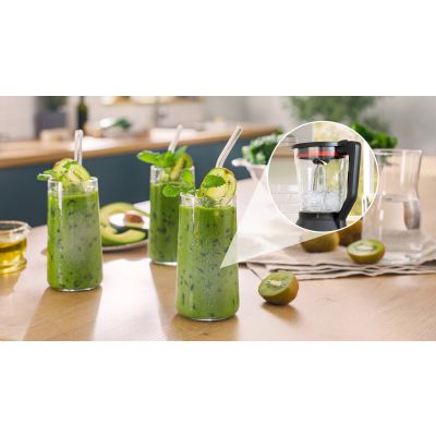 12. Blender kielichowy Bosch MMB6652B Serie 6 VitaPower (1800W; czarny)