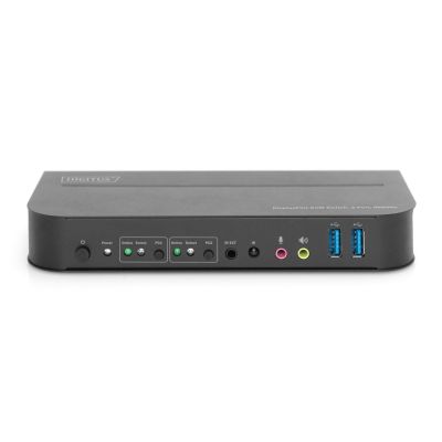2. Digitus Przełącznik KVM, 2-portowy, 4K 60 Hz, 2 x DP in, 1 x DP/HDMI out
