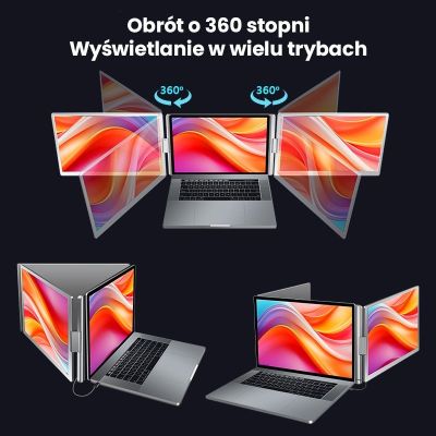 9. EXTRALINK SMART LIFE 14" 2-SCREEN MONITOR FOR LAPTOPS 12" TO 17.3"