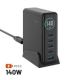 Ładowarka Fixed GaN 140 1x USB-A 4x USB-C 5 A (FIXCG140D-4C1A-BK)