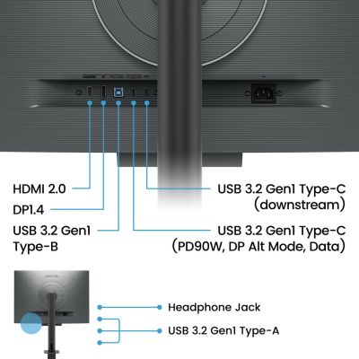 28. BenQ RD280UA monitor komputerowy 71,6 cm (28.2") 3840 x 2560 px 4K Ultra HD Czarny