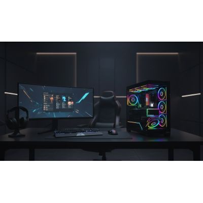 5. MODECOM OBUDOWA VOLCANO STELLAR PLUS ARGB MIDI 5F BLACK