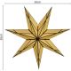 11. DEKORACJA PAPIEROWA GWIAZDA 50CM 7 RAMION KREMOWA
