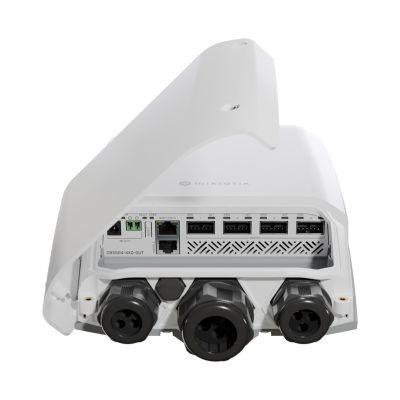 3. Mikrotik CRS504-4XQ-OUT łącza sieciowe Zarządzany L3 Fast Ethernet (10/100) Obsługa PoE 1U Biały