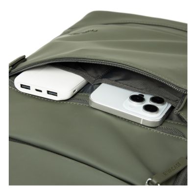 5. Rivacase Eden plecak Plecak podróżny Oliwkowy Skóra woskowana (Pull Up), Poliester, Przetworzony politereftalan etylenu (rPET)