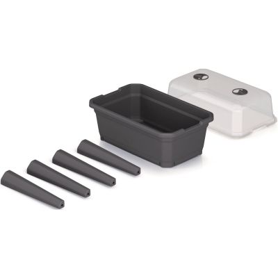 60. SZKLARNIA STOJĄCA ROZSADNIK RESPANA SET ECOLINE 59,6x36,8x75,3CM ANTRACYT