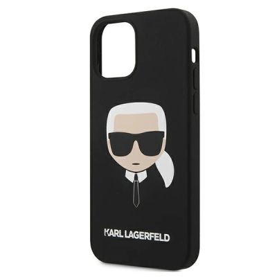 7. Etui Karl Lagerfeld Silicone Karl`s Head na iPhone 12 mini - czarne