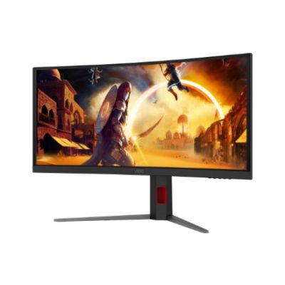AOC G4 CU34G4CAP monitor komputerowy 86,4 cm (34") 3440 x 1440 px UltraWide Quad HD LCD Czarny, Czerwony