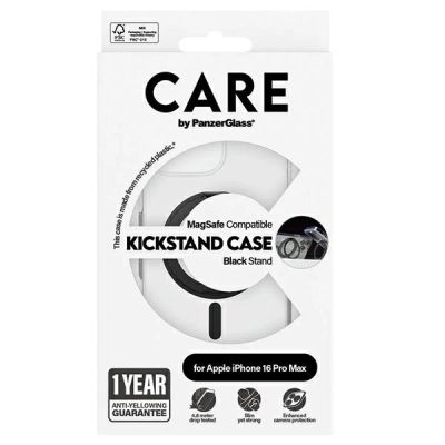 5. Etui CARE by PanzerGlass Feature Kickstand Case z MagSafe na iPhone 16 Pro Max - czarne