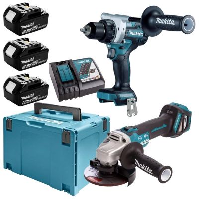 MAKITA ZESTAW COMBO 18V DLX2544TJ (DDF492 , DGA513) 3x5,0 MP