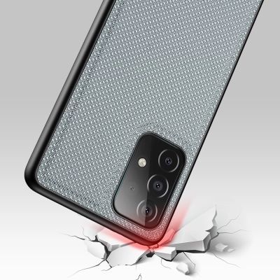 6. Dux Ducis Fino etui pokrowiec pokryty nylonowym materiałem Samsung Galaxy A72 4G szary