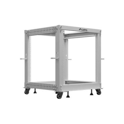 4. Open Rack 19'' 12U 600x600-1100 regulowany szary Lanberg