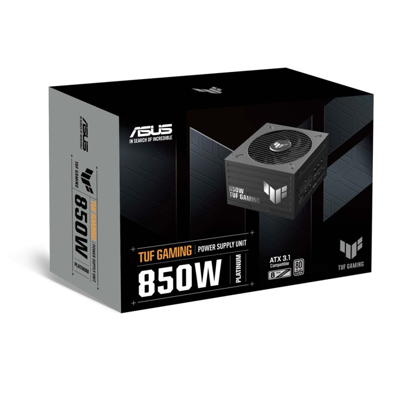 2. ASUS TUF Gaming 850W Platinum moduł zasilaczy 20+4 pin ATX ATX Czarny