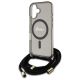 5. Etui Guess Crossbody Cord Script MagSafe na iPhone 16 - czarne