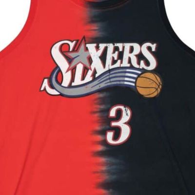3. Koszulka Mitchell & Ness NBA Philadelphia 76ers Allen Iverson Tie Dye Cotton Tank - TTNK3206-P76YYAIVRDBK