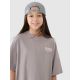 2. T-shirt dziewczęcy oversize z nadrukiem 4F 4FJRSS25TTSHF2586-83S