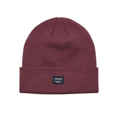 Czapka Jack & Jones Jacdna Beanie Noos M 12092815 bordowa