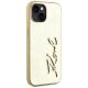 4. Etui Karl Lagerfeld Wrinkled Metal Signature na iPhone 15 - złote