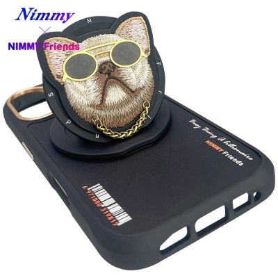 15. Etui Nimmy Glasses Cool nag MagSafe na iPhone 16 - czarne