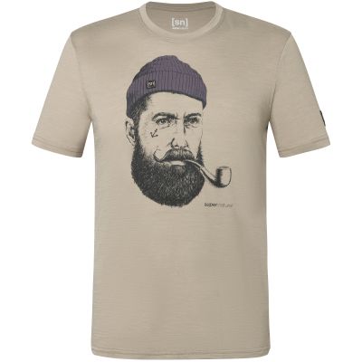 Koszulka z krótkim rękawem męska SUPER.NATURAL M SN Sailor Tee brązowa