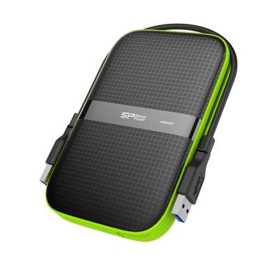 2. Dysk zewnętrzny HDD Silicon Power Armor A60 (1TB; 2.5"; USB 3.2; 5400 obr/min; Green-Black; SP010TBPHDA60S3K)