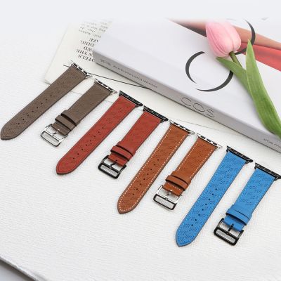 7. Pasek skórzany Strap Leather do Apple Watch 38 / 40 / 41 mm opaska bransoleta - czerwony