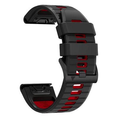 3. Pasek Tech-Protect IconBand Pro na Garmin Fenix 3 / 5X / 3HR / 5X Plus / 6X / 6X Pro / 7X - czarno-czerwony
