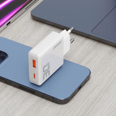 7. Ładowarka sieciowa GaN Dudao A30EU 30W USB-A / USB-C - biała