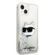 4. Etui Karl Lagerfeld Glitter Choupette Head na iPhone 14 Plus - srebrne