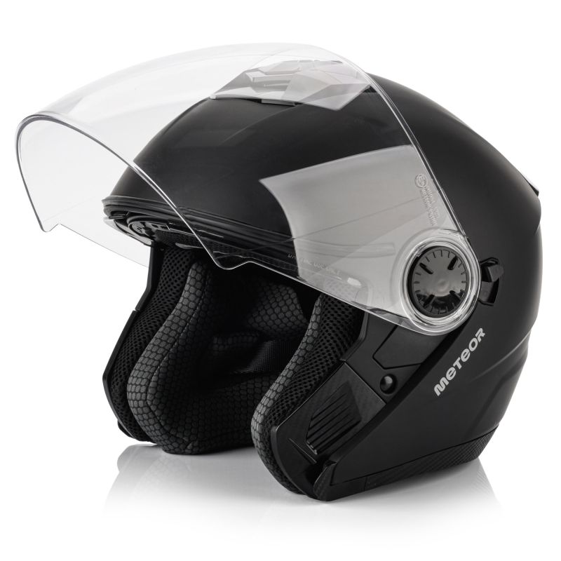 7. Kask motocyklowy Meteor Hekato L 59-60 cm czarny