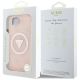 8. Etui Guess IML Metal Glitter 4G Circle Triangle MagSafe na iPhone 16e - różowe
