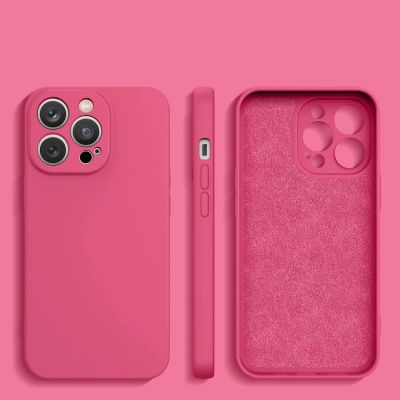 2. Silicone case etui iPhone 14 Plus silikonowy pokrowiec fuksja