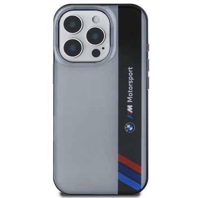 3. Etui BMW Motosport IML Vertical Stripe na iPhone 16 Pro - szare