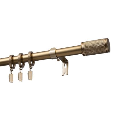 KARNISZ ROZSUWANY POJEDYNCZY FI 19 MM GAMA ZŁOTY 140-220 CM Z KÓŁKAMI KOWALSKI