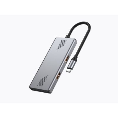 GEMBIRD 4-PORTOWY HUB USB 3.2 (GEN 2) TYPU C Z 4 PORTAMI A + C SZARY