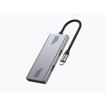 GEMBIRD 4-PORTOWY HUB USB 3.2 (GEN 2) TYPU C Z 4 PORTAMI A + C SZARY