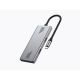 GEMBIRD 4-PORTOWY HUB USB 3.2 (GEN 2) TYPU C Z 4 PORTAMI A + C SZARY