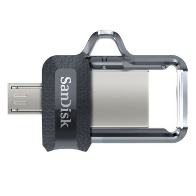 8. Pendrive SanDisk Ultra Dual Drive M3.0 SDDD3-032G-G46 (32GB; microUSB, USB 3.0; kolor szary)