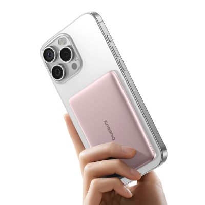 3. Powerbank Baseus PicoGo AM41 5000mAh 20W Ultra-Slim kompatybilny z MagSafe z kablem Baseus Simple USB-C 60W 30cm - różowy