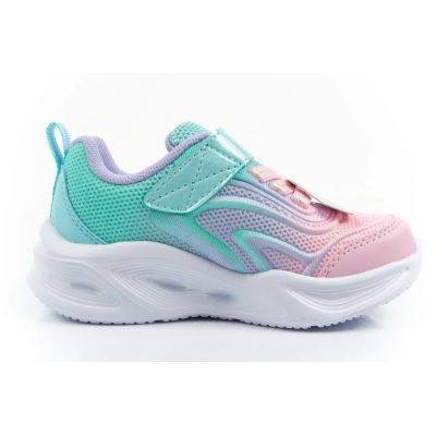 4. Skechers buty sportowe dziecięce Color Breeze LED dla dziewczynki turkusowe