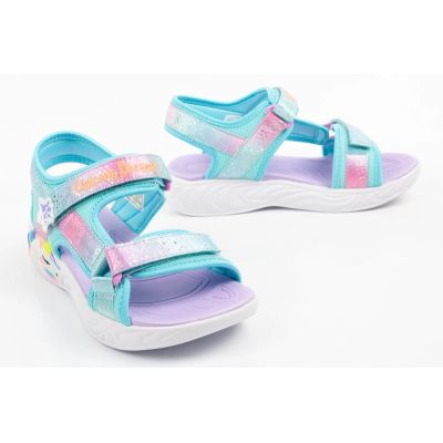 7. Skechers buty dziecięce sandałki Unicorn Dreams dla dziewczynki led