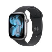 Apple Watch Series 11 GPS + Cellular 46mm Space Grey Aluminium Case with Black Sport Band - M/L