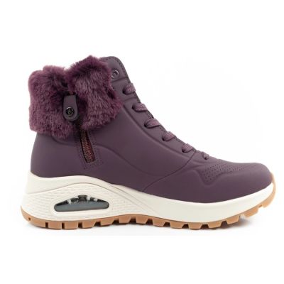 4. Skechers Uno Rugged buty sportowe damskie botki ocieplane zimowe fioletowe