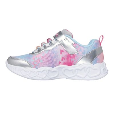 5. Skechers S-Lights Infinite Heart Lights-Heart Jewels 303261L-SMLT Silver/Multi