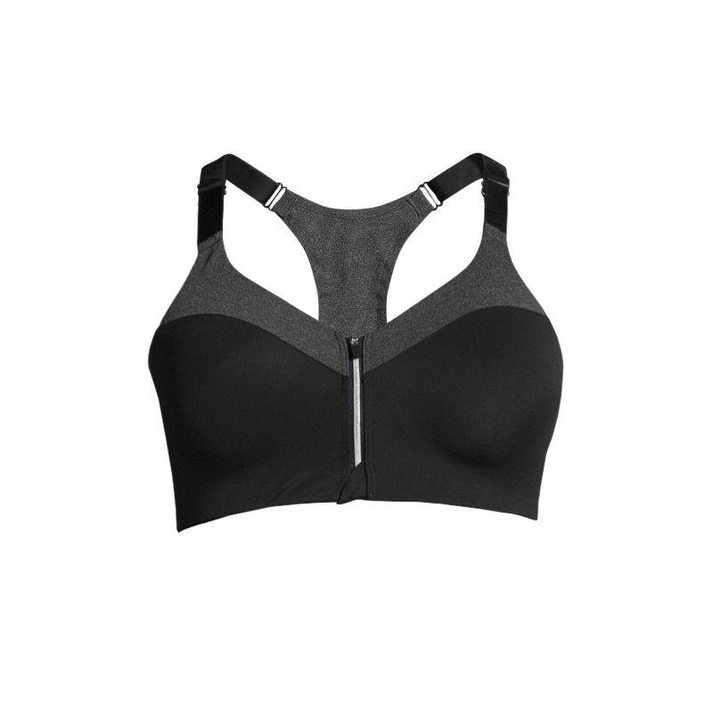 6. Stanik treningowy CASALL Front Zip Sports Bra szary