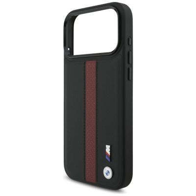6. Etui BMW M Perforated Stripe Logo MagSafe na iPhone 17 Pro Max - czerwone