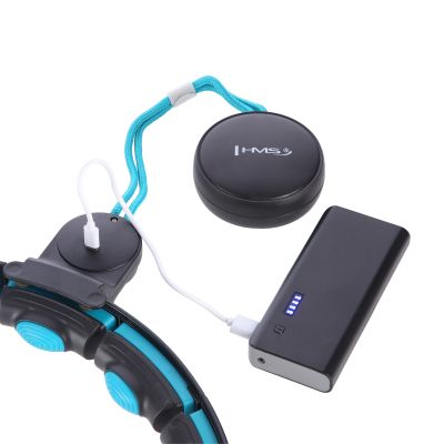 7. HHM17 HULA HOP BLACK/TURQUOISE Z MAGNESAMI I OBCIĄŻNIKIEM + LICZNIK HMS