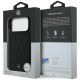 8. Etui Mercedes Leather with Crossed Lines MagSafe na iPhone 17 Pro Max - czarne