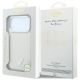 8. Etui Guess Grained Triangle Logo MagSafe na iPhone 18 Pro Max / 17 Pro Max - beżowe